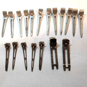 Vintage Metal Hair Clips Duckbill Prong Tip Top Gayla Jiffy Lady Ellen Lot 20